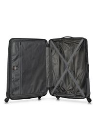 Wittchen - Duża walizka z ABS-u żłobiona szara. Kolor: szary. Materiał: guma. Styl: klasyczny #4