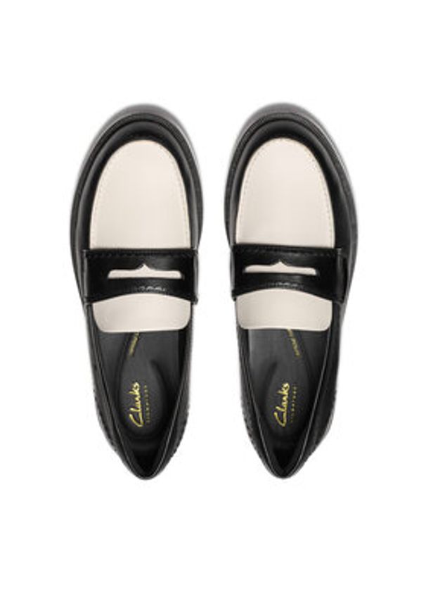 Clarks Mokasyny Straven Edge 26181270 Czarny. Kolor: czarny. Materiał: skóra