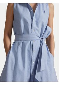 Polo Ralph Lauren Sukienka koszulowa 211906437006 Niebieski Regular Fit. Typ kołnierza: polo. Kolor: niebieski. Materiał: bawełna. Typ sukienki: koszulowe #3