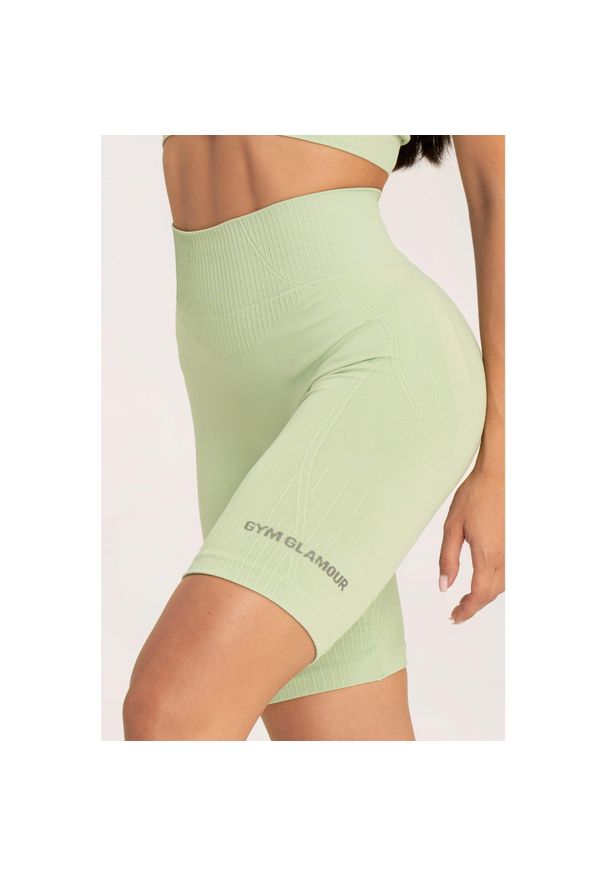 GYM GLAMOUR - Bikery fitness damskie Gym Glamour push up 2.0. Kolor: zielony, wielokolorowy, żółty. Sport: fitness