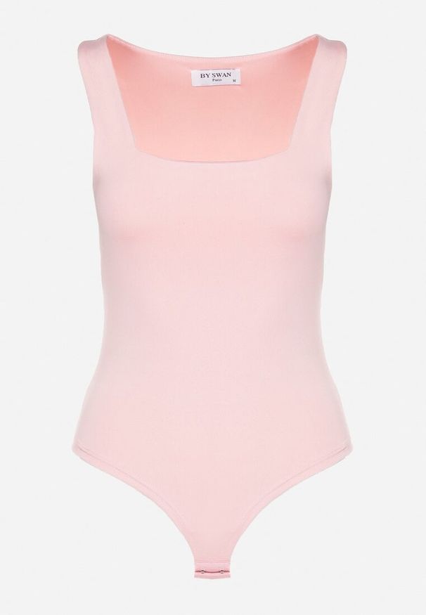 Born2be - Różowe Body Hyrmime. Typ kołnierza: dekolt kwadratowy. Kolor: różowy. Materiał: dzianina, jeans. Długość rękawa: bez rękawów. Sezon: lato. Styl: klasyczny