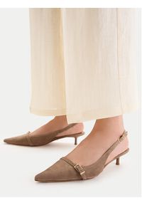 Gino Rossi - GINO ROSSI Czółenka EO-V2182-21 Beżowy. Kolor: beżowy. Materiał: zamsz, skóra #6