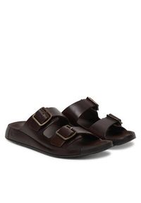 ecco - ECCO Klapki Cozmo 55280401667 Brązowy. Kolor: brązowy. Materiał: skóra #3