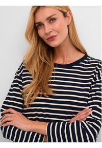 Kaffe Bluzka Winny 10507727 Granatowy Regular Fit. Kolor: niebieski. Materiał: bawełna #5