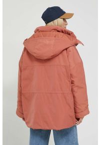 adidas Originals kurtka damska kolor pomarańczowy zimowa oversize. Kolor: pomarańczowy. Materiał: materiał. Sezon: zima #2