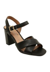 Caprice Sandały Damskie 9-28302-20 040 Black Softnap czarne. Zapięcie: pasek. Kolor: czarny. Materiał: skóra. Sezon: wiosna. Obcas: na obcasie. Styl: klasyczny, elegancki #7