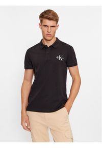 Calvin Klein Jeans Polo J30J323395 Czarny Regular Fit. Typ kołnierza: polo. Kolor: czarny. Materiał: bawełna