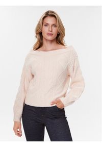 Guess Sweter W3BR16 Z2YZ2 Różowy Relaxed Fit. Kolor: różowy. Materiał: syntetyk #1
