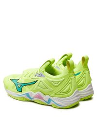 Mizuno Buty halowe Wave Momentum 3 V1GA231286 Zielony. Kolor: zielony. Materiał: skóra. Model: Mizuno Wave