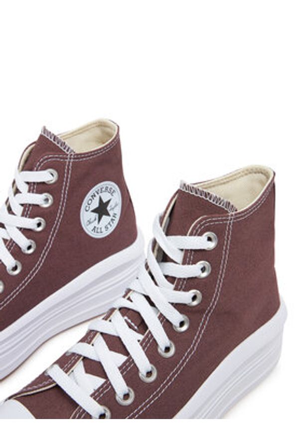 Converse Trampki Chuck Taylor All Star Move Platform A10665C Bordowy. Kolor: czerwony. Materiał: materiał. Obcas: na platformie