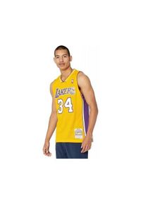 Mitchell & Ness Los Angeles Lakers Nba Swingman Home Jersey. Kolor: pomarańczowy, żółty, wielokolorowy. Materiał: jersey. Długość rękawa: bez rękawów