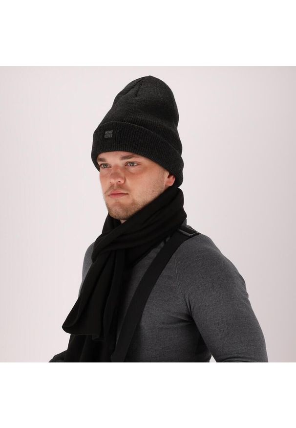 HEAT KEEPER - Zestaw termiczny Mężczyźni - Czapka/Rękawiczki/Szal - Czarny - XXL. Kolor: czarny. Materiał: poliakryl. Sezon: zima. Styl: sportowy