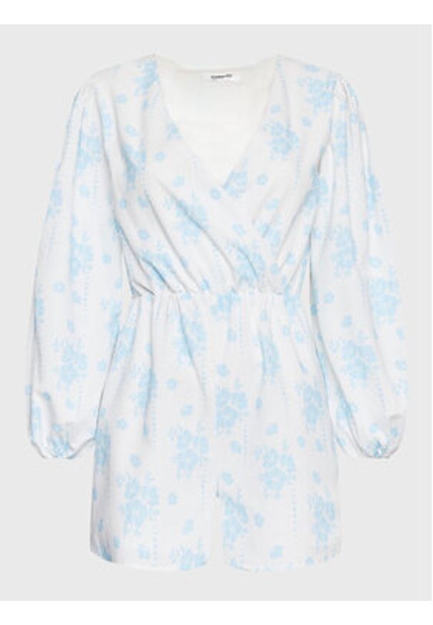 Glamorous Kombinezon TM0699 Biały Regular Fit. Kolor: biały. Materiał: syntetyk