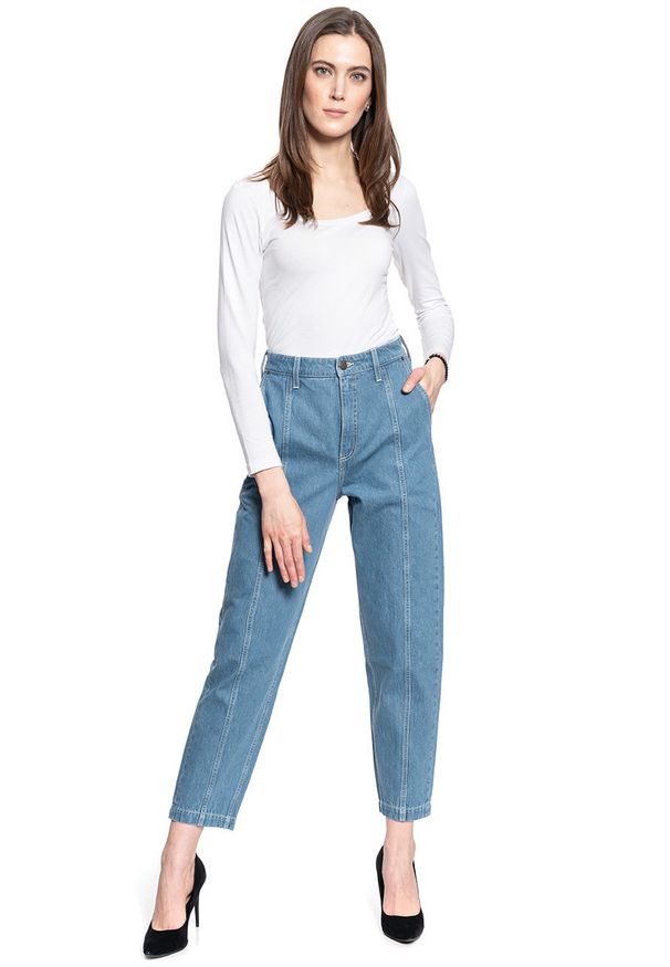 Lee - DAMSKIE SPODNIE JEANSOWE LEE Panelled Stella Tape GREY BALA L30QMMOJ 112106579