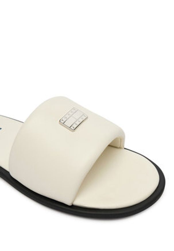Tommy Jeans Klapki Tjw Soft Padded Casual Slide EN0EN02950 Biały. Okazja: na co dzień. Kolor: biały. Materiał: skóra. Styl: casual