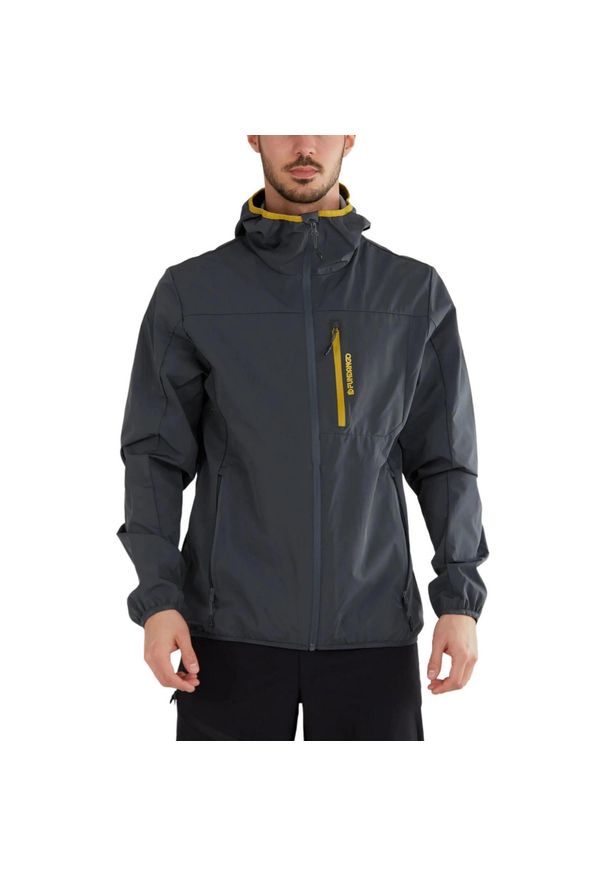 FUNDANGO - Kurtka softshellowa męska Fundango Alloy Hooded Softshell. Kolor: szary. Materiał: poliamid. Sport: turystyka piesza