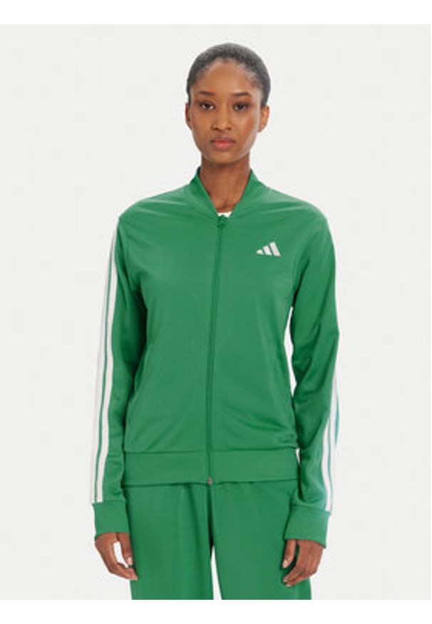 Adidas - adidas Dres Essentials 3-Stripes JD2687 Zielony Regular Fit. Kolor: zielony. Materiał: syntetyk