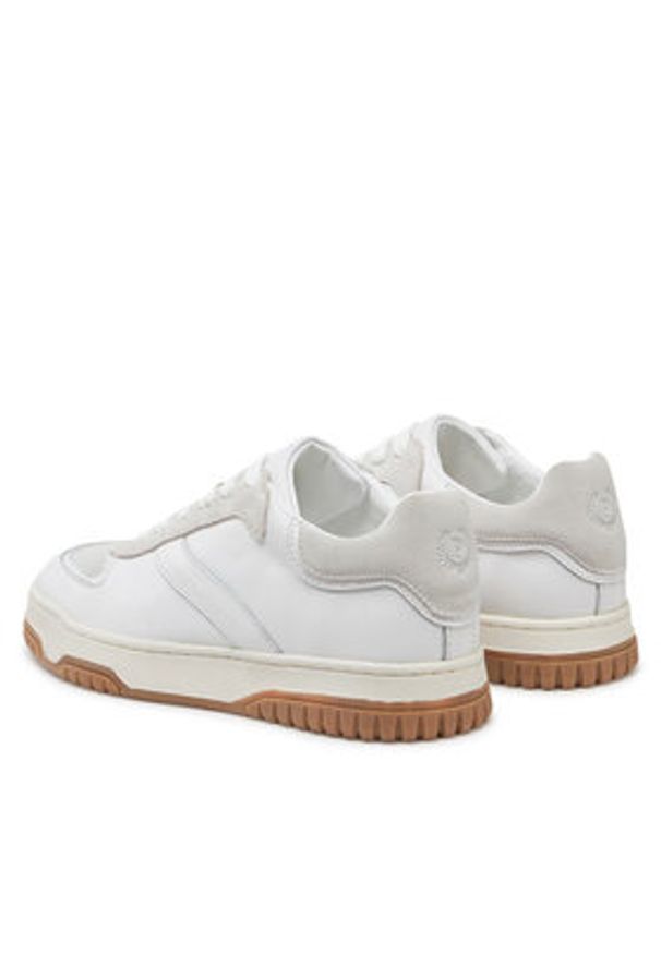 Pollini Sneakersy SA15023G1MXC113A Biały. Kolor: biały. Materiał: skóra