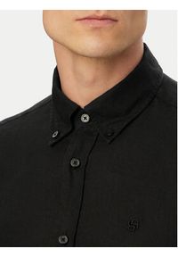 BOSS Koszula H-Liam 50556077 Czarny Regular Fit. Kolor: czarny. Materiał: len #4