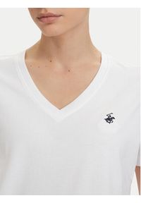 Beverly Hills Polo Club T-Shirt P-SS26W-TS516518 Biały Regular Fit. Typ kołnierza: polo. Kolor: biały. Materiał: bawełna #5