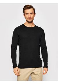 Selected Homme Sweter Rome 16079774 Czarny Regular Fit. Kolor: czarny. Materiał: bawełna