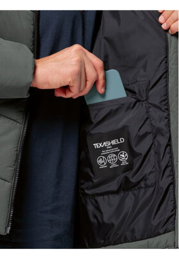 Jack Wolfskin Kurtka zimowa Karolinger Jkt 1207831 Zielony Regular Fit. Kolor: zielony. Materiał: syntetyk. Sezon: zima