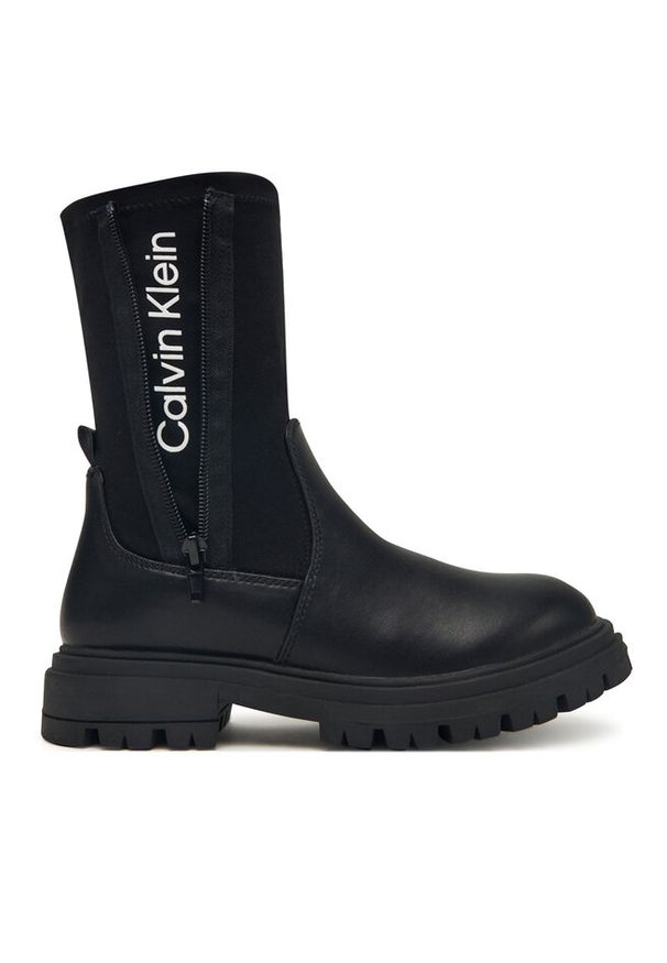 Botki Calvin Klein. Kolor: czarny