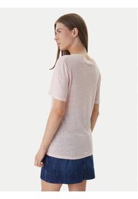 BOSS T-Shirt C_Ela_1 50538645 Różowy Regular Fit. Kolor: różowy. Materiał: len #4