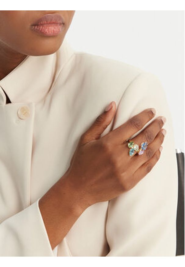 Swarovski Pierścionek Gema 5746907 Kolorowy. Materiał: metalowe. Wzór: kolorowy