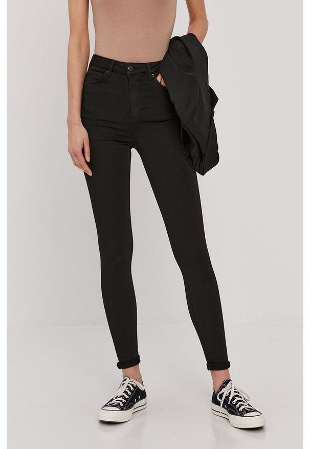 Vero Moda Jeansy damskie high waist. Stan: podwyższony. Kolor: czarny