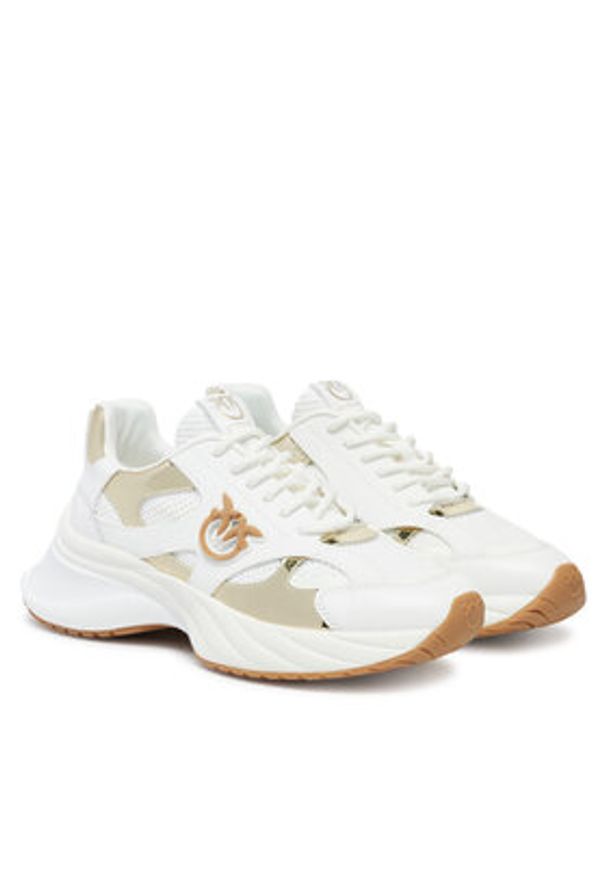 Pinko - PINKO Sneakersy Ariel 15 SS0067E022 Biały. Kolor: biały. Materiał: materiał