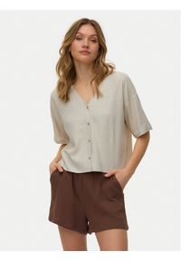 Vero Moda Koszula Rosie 10346914 Beżowy jasny Loose Fit. Kolor: beżowy. Materiał: wiskoza #1