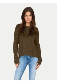 only - ONLY Sweter 15234745 Brązowy Regular Fit. Kolor: brązowy. Materiał: syntetyk