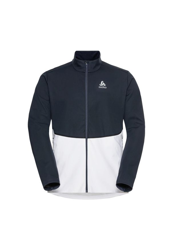 SENZA MARCA - Kurtka softshell męska Odlo Markenes. Kolor: biały, wielokolorowy, niebieski. Materiał: softshell