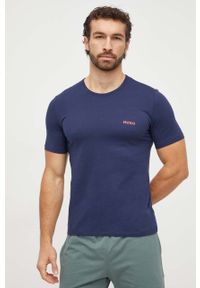 Hugo - HUGO t-shirt bawełniany 3-pack kolor szary z nadrukiem. Kolor: szary. Materiał: bawełna. Długość rękawa: krótki rękaw. Długość: krótkie. Wzór: nadruk