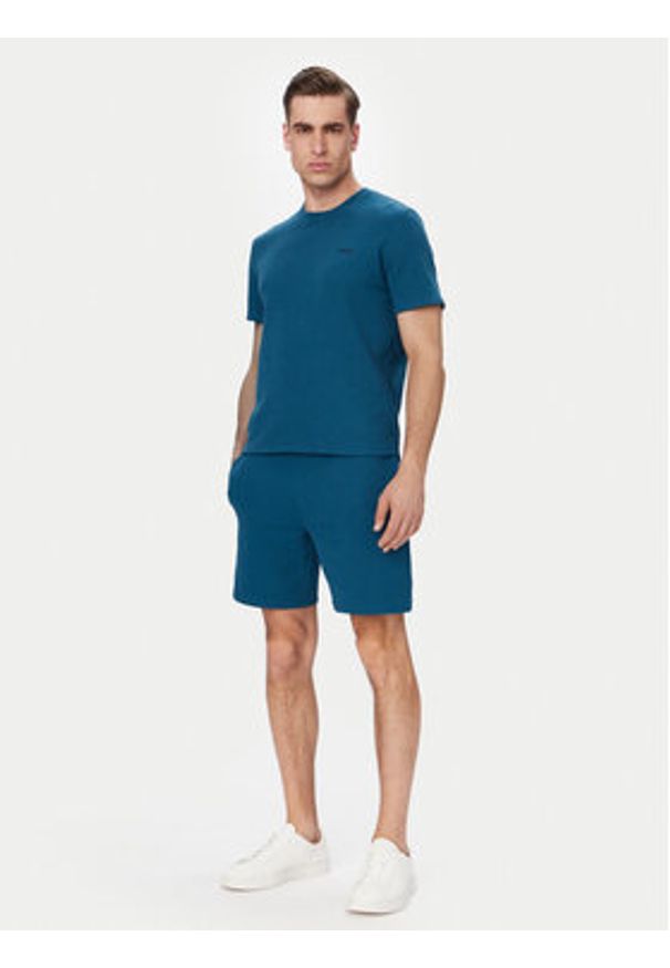 BOSS Szorty sportowe Waffle 50535884 Niebieski Regular Fit. Kolor: niebieski. Materiał: syntetyk. Styl: sportowy