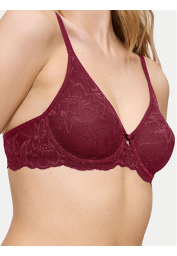 Triumph Biustonosz z fiszbiną Amourette Charm 10214458 Różowy. Kolor: różowy. Materiał: syntetyk