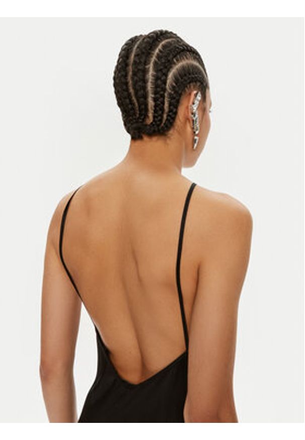 TwinSet - TWINSET Sukienka wieczorowa 241TT2161 Czarny Slim Fit. Kolor: czarny. Materiał: wiskoza. Styl: wizytowy