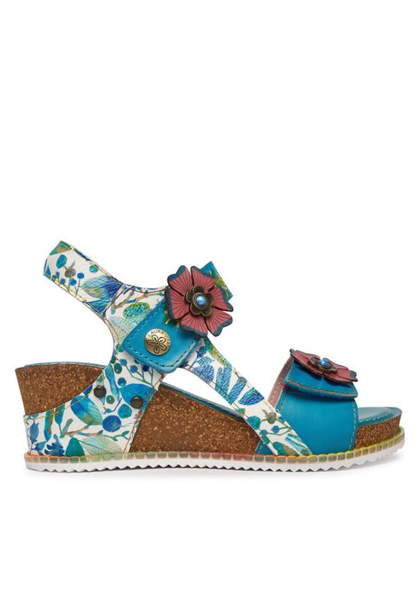 Laura Vita Sandały Bonito 38 Niebieski. Kolor: niebieski. Materiał: skóra