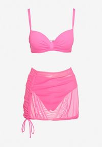 Born2be - Fuksjowe Bikini z Dodatkową Spódniczką w Komplecie Fritella. Kolor: różowy. Wzór: aplikacja #4