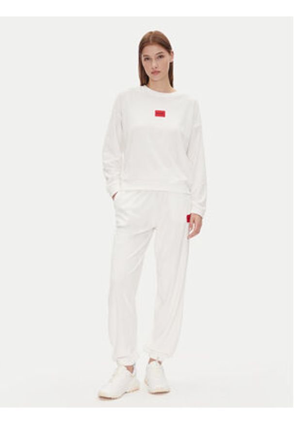 Hugo - HUGO Spodnie dresowe Neve_Pants 50531692 Écru Relaxed Fit. Materiał: bawełna