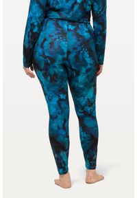 ULLA POPKEN - Damskie narciarskie legginsy funkcyjne szybkoschnęce. Kolekcja: plus size. Kolor: niebieski, turkusowy, wielokolorowy. Materiał: elastan, poliester, materiał. Sezon: zima. Sport: narciarstwo