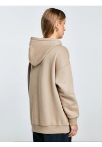 Big-Star - Bluza damska z kapturem z logo BIG STAR beżowa Rubialsa 805. Okazja: na co dzień. Typ kołnierza: kaptur. Kolor: beżowy. Materiał: dzianina, jeans. Wzór: aplikacja. Styl: casual, klasyczny #2