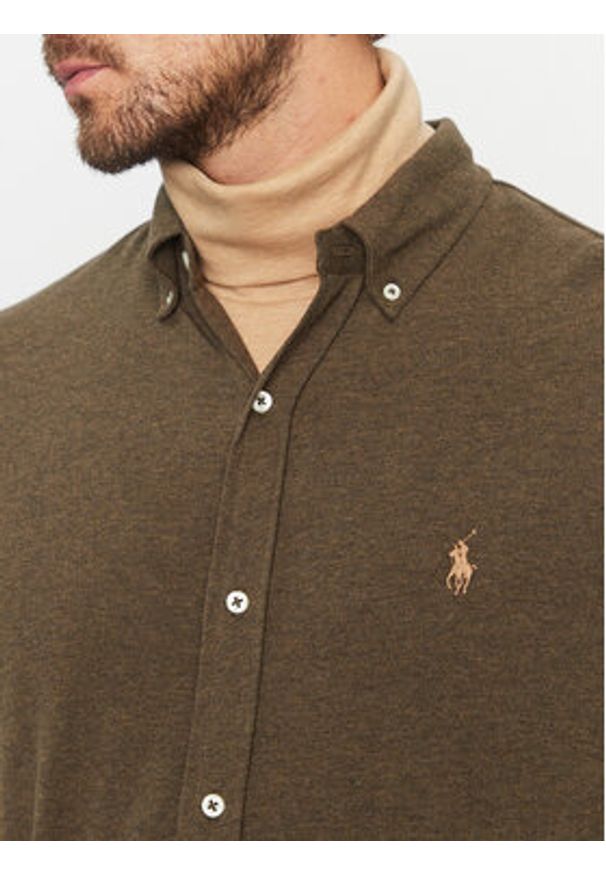Polo Ralph Lauren Koszula 710654408111 Zielony Regular Fit. Typ kołnierza: polo. Kolor: zielony. Materiał: bawełna