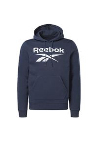 Bluza z kapturem Reebok Identity Fleece, Mężczyźni. Typ kołnierza: kaptur. Kolor: niebieski. Materiał: bawełna, materiał #1