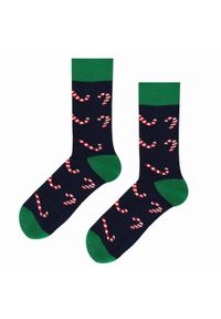 His Story - Tematyczne Skarpetki Bawełniane - Świąteczny Lizak. Kolor: niebieski. Materiał: elastan, bawełna, poliamid #3