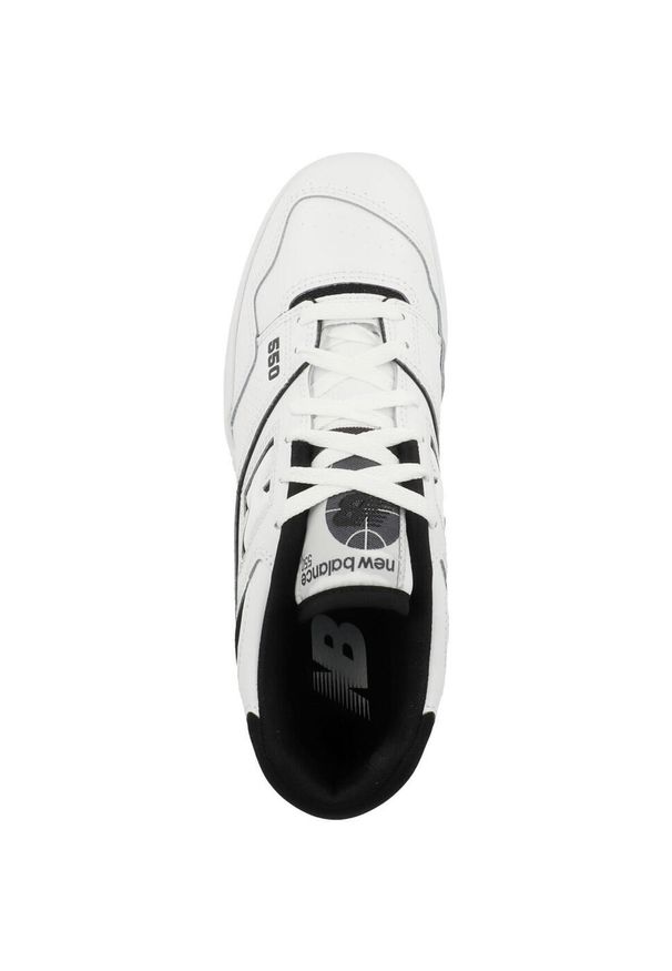 Buty do chodzenia dla dorosłych New Balance 550 Black White. Okazja: na co dzień. Kolor: biały. Materiał: skóra. Sport: turystyka piesza