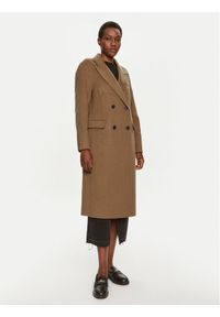 TOMMY HILFIGER - Tommy Hilfiger Płaszcz wełniany WW0WW42621 Khaki Regular Fit. Kolor: brązowy. Materiał: syntetyk #1