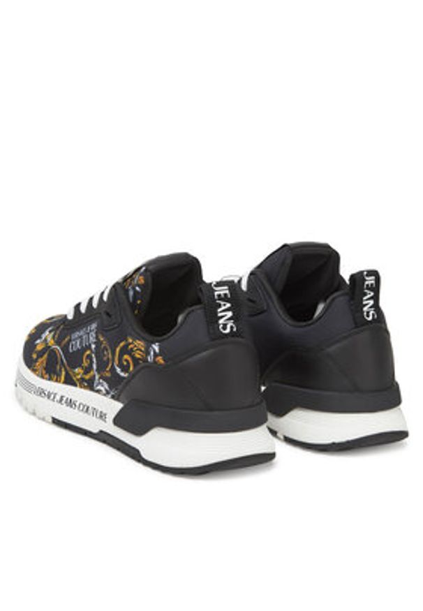 Versace Jeans Couture Sneakersy 78VA3SAA Czarny. Kolor: czarny. Materiał: skóra