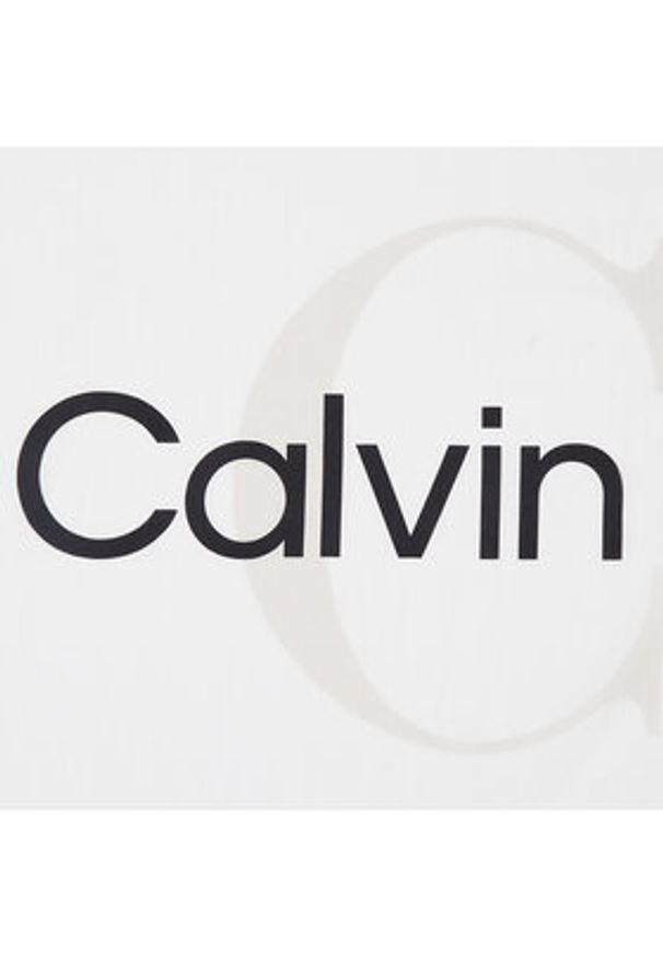 Calvin Klein Chusta Monologo K60K611981 Biały. Kolor: biały. Materiał: bawełna